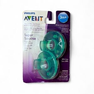 NIB Philips Avent BPA Free Soothie Pacifier, 3+ months 2 Pack-Green Baby Shower